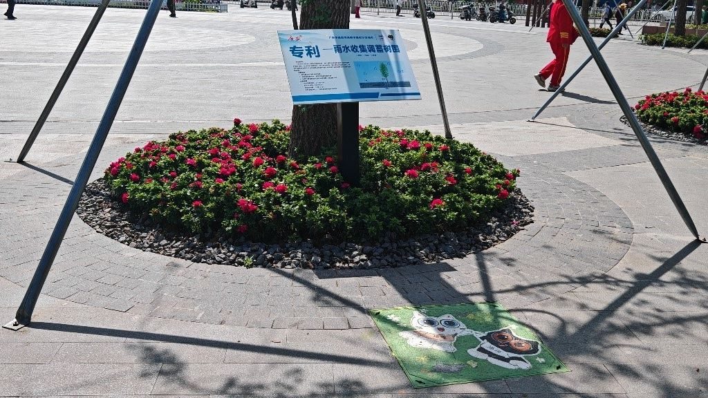 廣安“雨水收集調(diào)蓄樹池”，已在市內(nèi)公園落地運(yùn)用。受訪者供圖