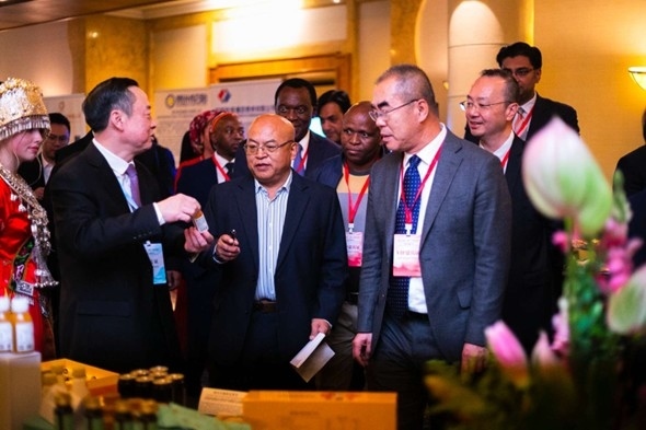 與會嘉賓走訪特色展臺。南非貴州商會供圖