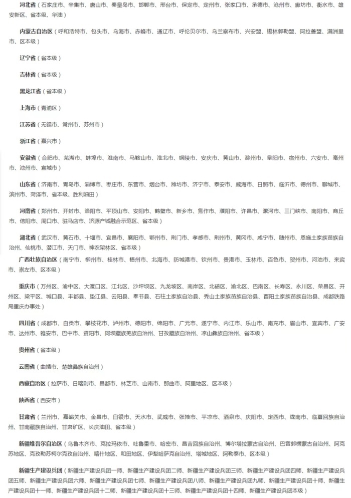 截至5月8日已開通醫(yī)保個(gè)賬跨省共濟(jì)的統(tǒng)籌區(qū)。（國家醫(yī)保局官網(wǎng)截圖）